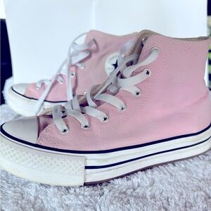 Light Pink Hightop Converse